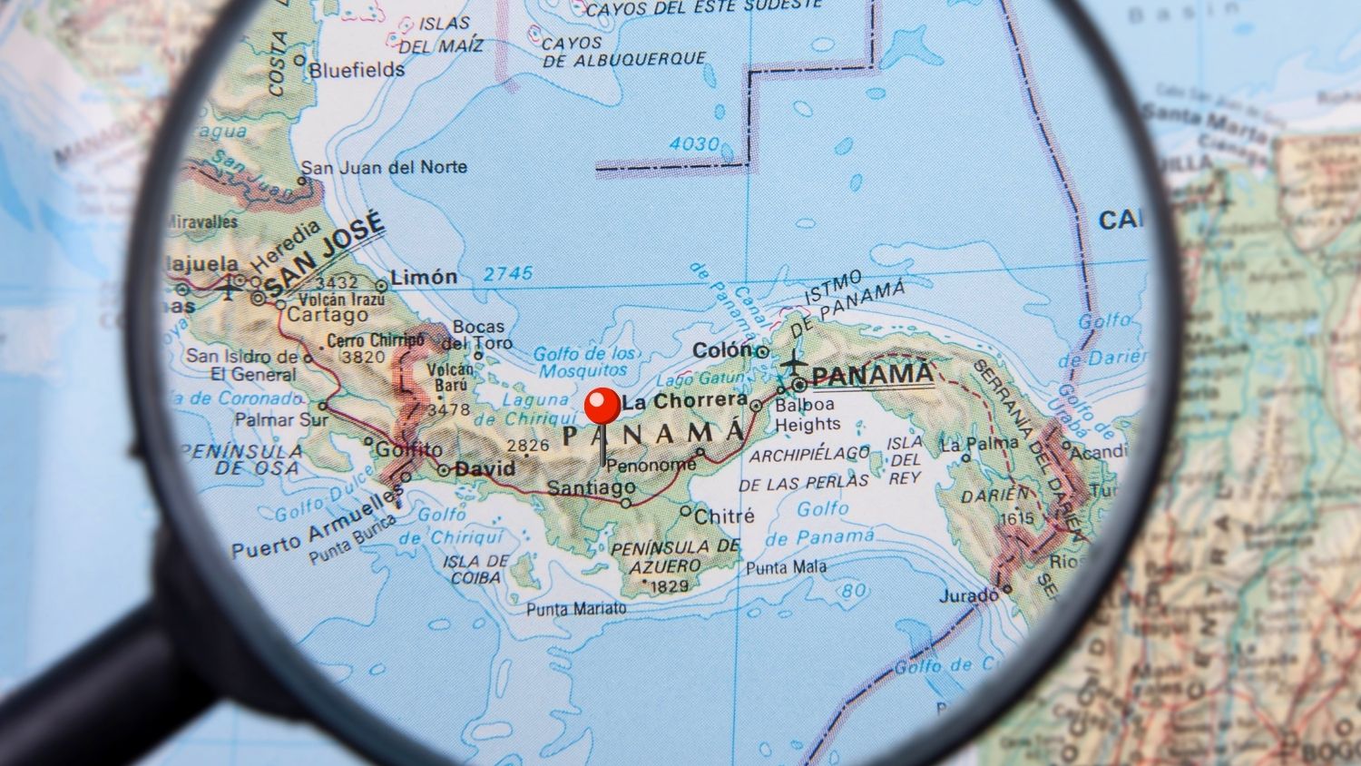 How to get to Santa Fe Veraguas on a Panama map, location pin highlighted.